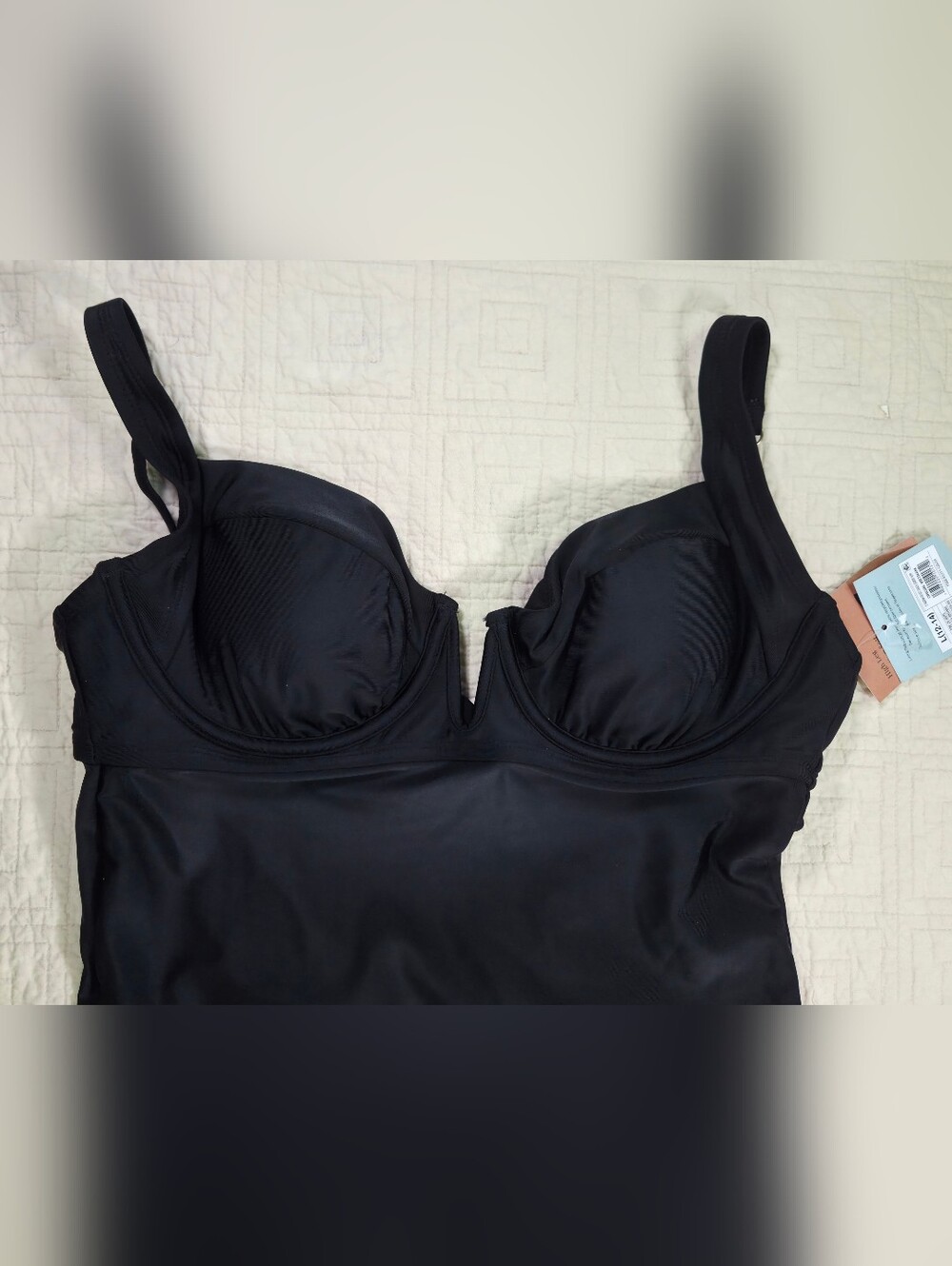 Shade & Shore Black Underwire One-Piece Swimsuit - Picture 3 of 10